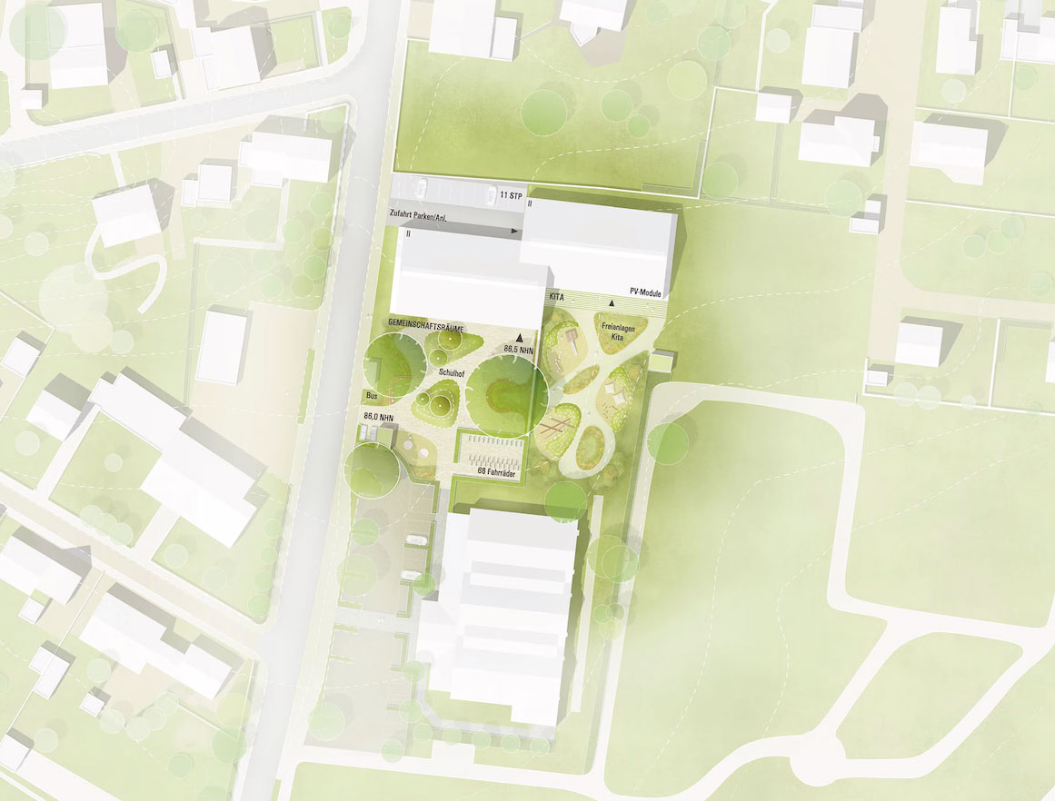 Lageplan Bildungshaus Amelgatzen / Landschaftsarchitektur+ 2025
